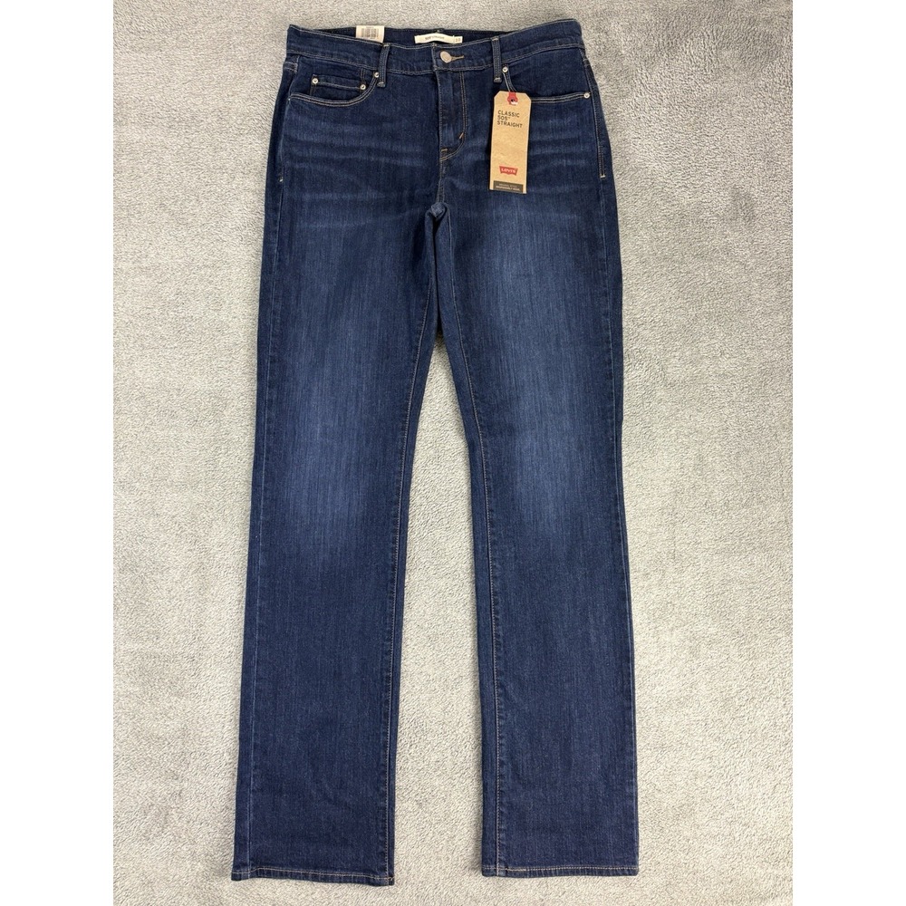 Levis's 505 Straight Mid Rise Easy Through Hip And Thigh 10 Long W30 L34